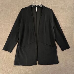 SOMA‎ Black Open Front Blazer Jacket Career Business Casual XXL Plus Size